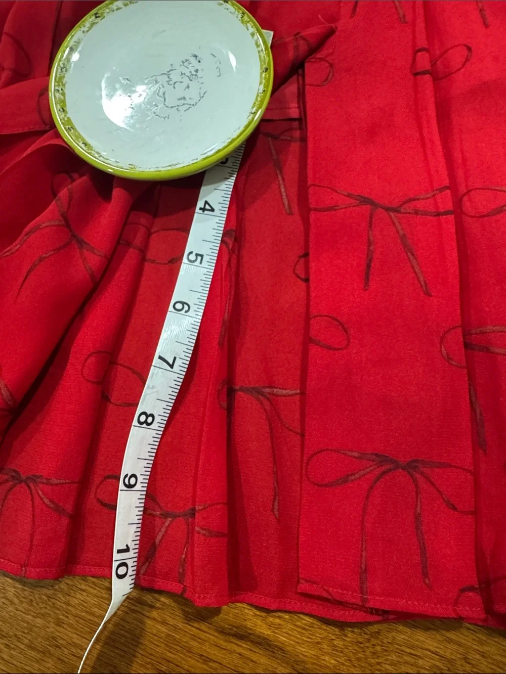 J CREW COLLECTION S 8 CHIFFON RED/BLACK SKIRT